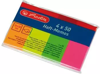 Herlitz Haftmemos 20x50mm neon, 4x50 Blatt (790642)