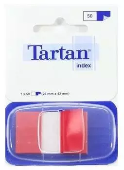 Idena Flags Haftstreifen 25x43mm 50 Blatt rot-transparent (7728-74)