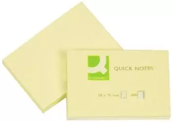 Q-CONNECT Quick Notes 51x76mm gelb, 100 Blatt (12er-Pack) (KF10501)