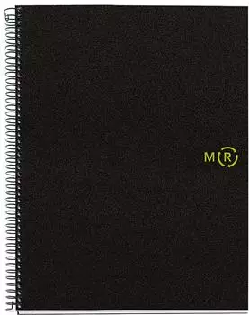 Miquelrius Eco Design Collegeblock A4 kariert, schwarz (A603890)
