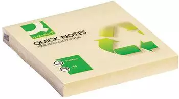 Q-CONNECT Haftnotizen Recycling 76x76mm, gelb (KF05609)