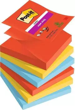 Post-it Super Sticky Z-Notes Playful, 76x76mm, farbsortiert (7100258797)