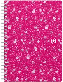 Oxford Floral Spiralnotizbuch A5 kariert 60 Blatt, 5er-Pack (400094951)