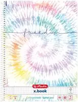 Herlitz Spiralblock A4 80 Blatt Lineatur 28 Motiv New Batik Freedom