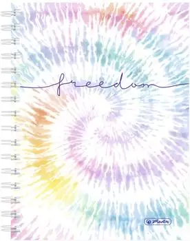 Herlitz Spiralbuch New Batik "Freedom" A5, kariert, 100 Blatt (50044108)