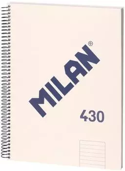 MILAN Serie 1918 Spiralheft A4, liniert, 80 Blatt, beige (57142E80BG)