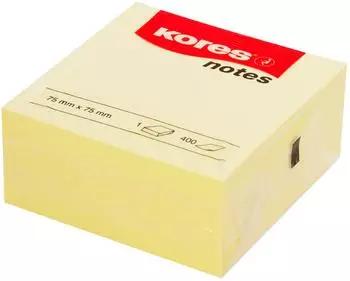 Kores Haftnotizen-Würfel "notes" 75x75mm, blanko, gelb (46074)