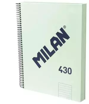 MILAN Spiralblock A4 Hardcover, liniert (7mm), 120 Blatt 95g/m², grün (57142E120GR)