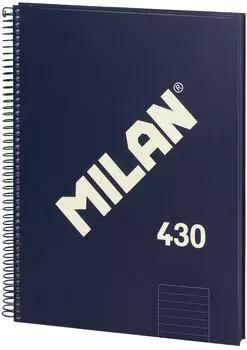 MILAN Heft A4 liniert, 80 Blatt, harter Einband, blau (57142E80B)