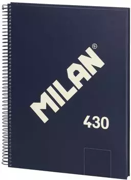 MILAN Notizbuch 430 since 1918 A4 Spiralbindung, 80 Seiten, blau (57141E80B)