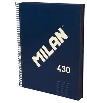 MILAN Notizbuch A4 Hardcover liniert 120 Blatt blau (57142E120B)