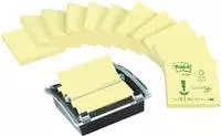 Haftnotizspender Z-Notes Recycling, inkl. 12 Bl&ouml;cke Recycling Z-Notes, 76 x 76 mm,