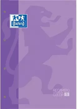 Oxford Recambio A4 80 Blätter, 5x5-Karos, malva (400123676)