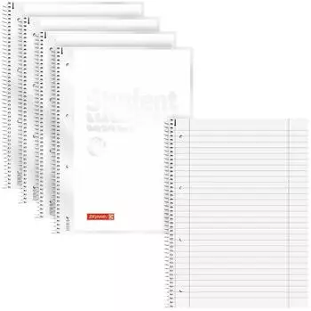 Brunnen Collegeblock &raquo;Student White&laquo; A4 liniert, 5er-Pack (1069927300)