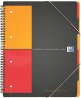 OXFORD Collegeblock Organiserbook kariert DIN A4 Rand rundum, 1 Block