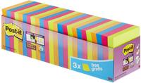 Haftnotiz Super Sticky Notes Promotion 76x76mm 90 Blatt ultragelb, ultrapink,