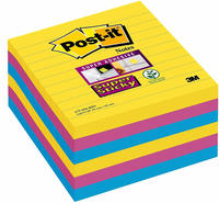 Post It Post-it&reg; Super Sticky Notes Carnival 675-6SS-CARN, 101 x 101 mm,...