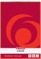 Herlitz 00110536 - Rot - A5 - 50 Bl&auml;tter - 60 g/m&sup2; - Kariertes Papier
