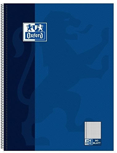 Oxford Collegeblock A4 80 Blatt 90g/qm kariert Rand links blau (100050358)