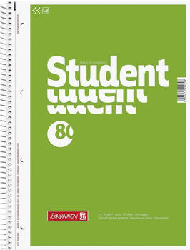 Brunnen Student A4 unliniert Deckblatt: grün (10-67 940)