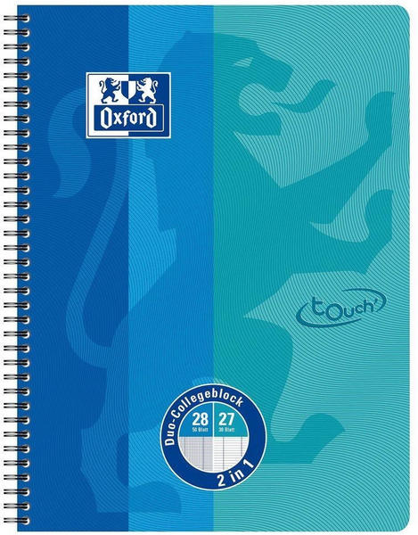 Oxford TOUCH DUO A4+ Lin27 Lin28 Meerblau/Aqua (400101422)