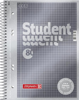 Brunnen Premium Student A5 5mm kariert anthrazit-metallic (10-67 152)