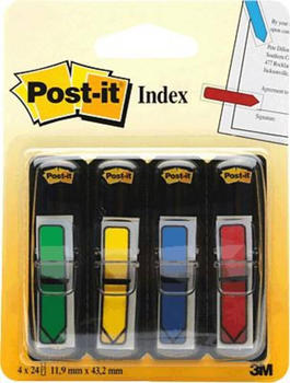 Post-it Index Mini Haftmarker farbsortiert Pfeil 4x24 Streifen (684ARR3)