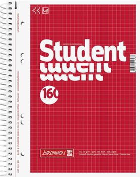 Brunnen Collegeblock Student A5 kariert 70 g/m² 160 Blatt (1067802)