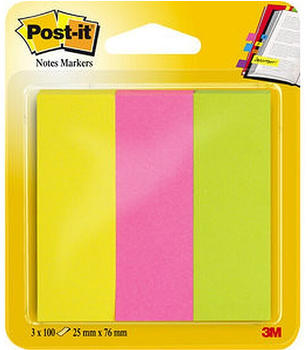 Post-it Notes Marker 25x76mm 3 x 100 Stk. (671-3)