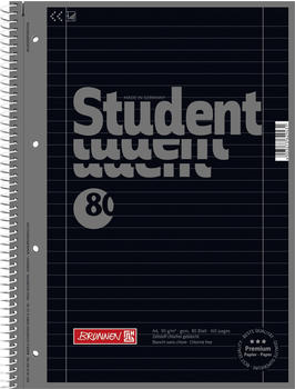 Brunnen Verlag Student DIN A4 liniert 80 Blatt onyx (1067927190)