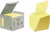 Post-it Haftnotizen Recycling Z-Notes, gelb, 76 x 76mm, selbstklebend, 6x 100...