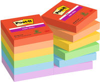 Haftnotiz Super Sticky Notes Playful Collection 47,6x47,6mm 90 Blatt VE=12...