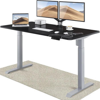 Desktronic Home One 160x80cm schwarz/grau