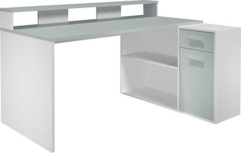 trendteam Gamer 160x115cm hellgrau/matt-wei&szlig;