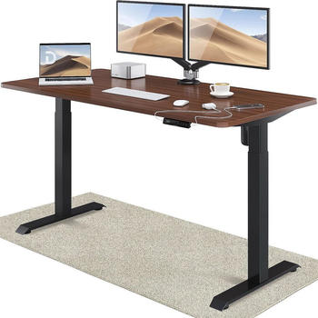 Desktronic Home One 160x80cm nussbaum/schwarz