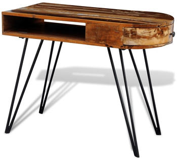 vidaXL Desk in Reclaimed Wood and Iron Legs