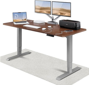 Desktronic Home Pro 180x80cm nussbaum/grau