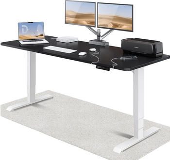 Desktronic Home Pro 200x80cm schwarz/weiß