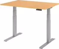 Hammerbacher-Sitz-Steh-Schreibtisch el.120x80cm Buche-VXDKB12/6/S
