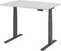 Hammerbacher-Sitz-Steh-Schreibtisch el.120x80cm Grau/Graph-VXDKB12/5/G