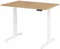 Hammerbacher-Sitz-Steh-Schreibtisch el.120x80cm Asteiche/W-VXDKB12/R/W