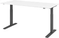 Hammerbacher-Sitz-Steh-Schreibtisch el. 180x80cm Wei&szlig;/Grap-VXMKA19/W/G