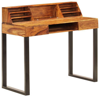 vidaXL Schreibtisch Massivholz und Stahl 100x40cm (247964)