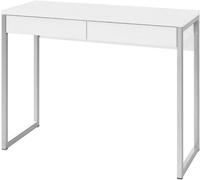 Fula Schreibtisch 2 Schubladen Weiss Hochglanz.
