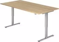 Hammerbacher-Sitz-Steh-Schreibtisch el.200x100cm Eiche-VXMST2E/E/S