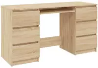 vidaXL Schreibtisch Sonoma-Eiche 140x50x77 cm Holzwerkstoff