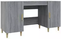 vidaXL Schreibtisch Grau Sonoma 140x50x75 cm Holzwerkstoff