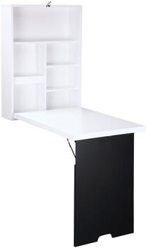 HomCom Klappschreibtisch mit Tafel 72x54cm (836-139V90WT)