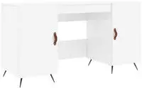 vidaXL Schreibtisch Hochglanz-Wei&szlig; 140x50x75 cm Holzwerkstoff