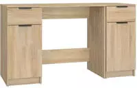 vidaXL Schreibtisch mit Beistellschrank Sonoma-Eiche Holzwerkstoff